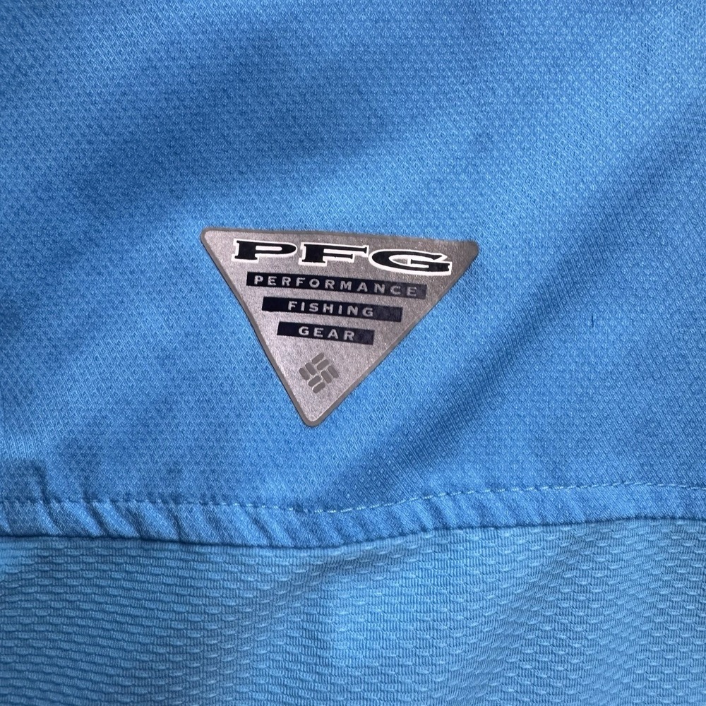 Columbia Force XII ZERO LS Hybrid PFG Omni-Shade UPF 50 Mens XL Blue Shirt - Picture 7 of 9